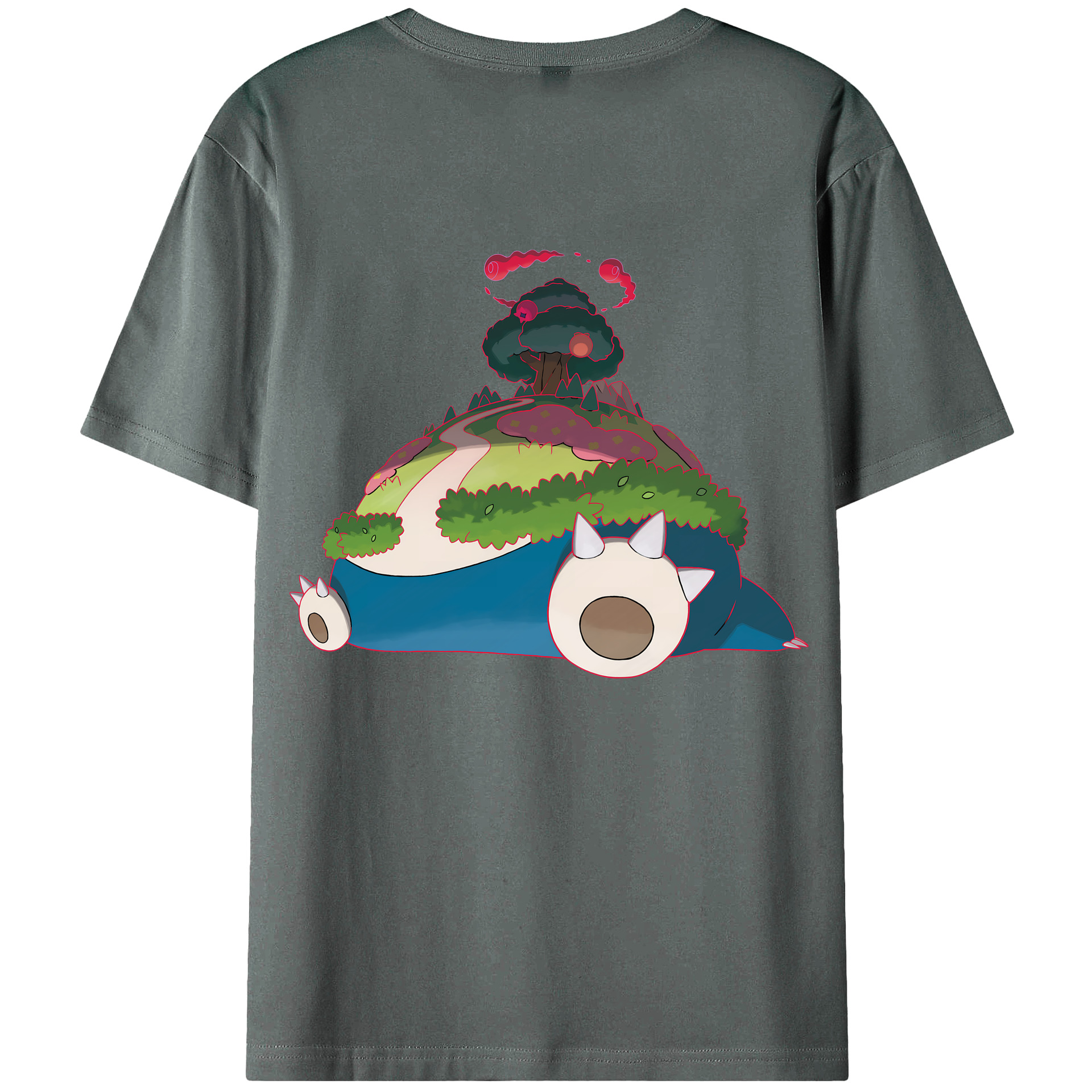 （画像用） ポケットモンスター Pokémon 綿100％ メンズ半袖Tシャツ（バックプリント） 通気性